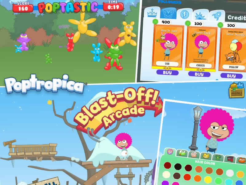 Poptropica arcade game