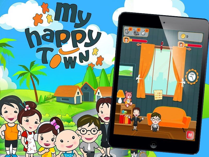 my happy town game done by Juego Studio