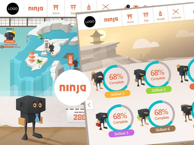 Sales ninja gamified game done by Juego Studio