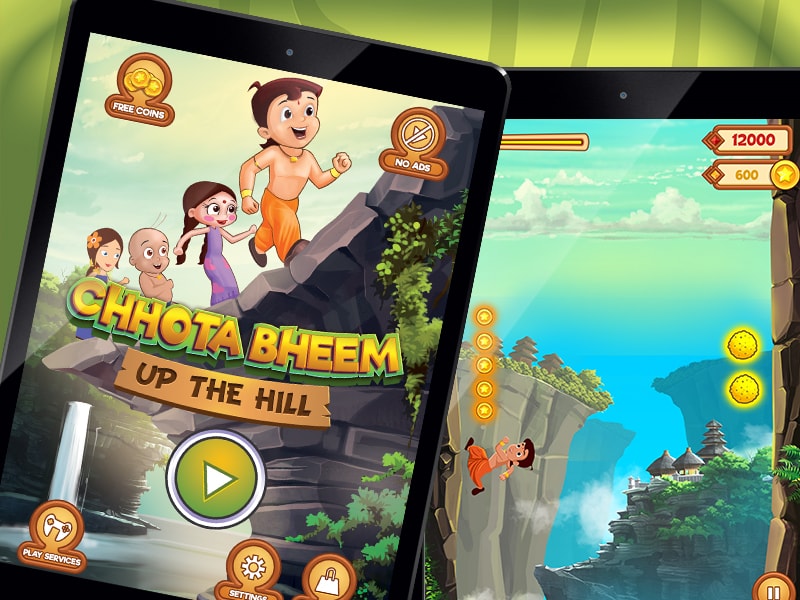 Casual kids game | Chhota Bheem Up the Hill - Juego Studios