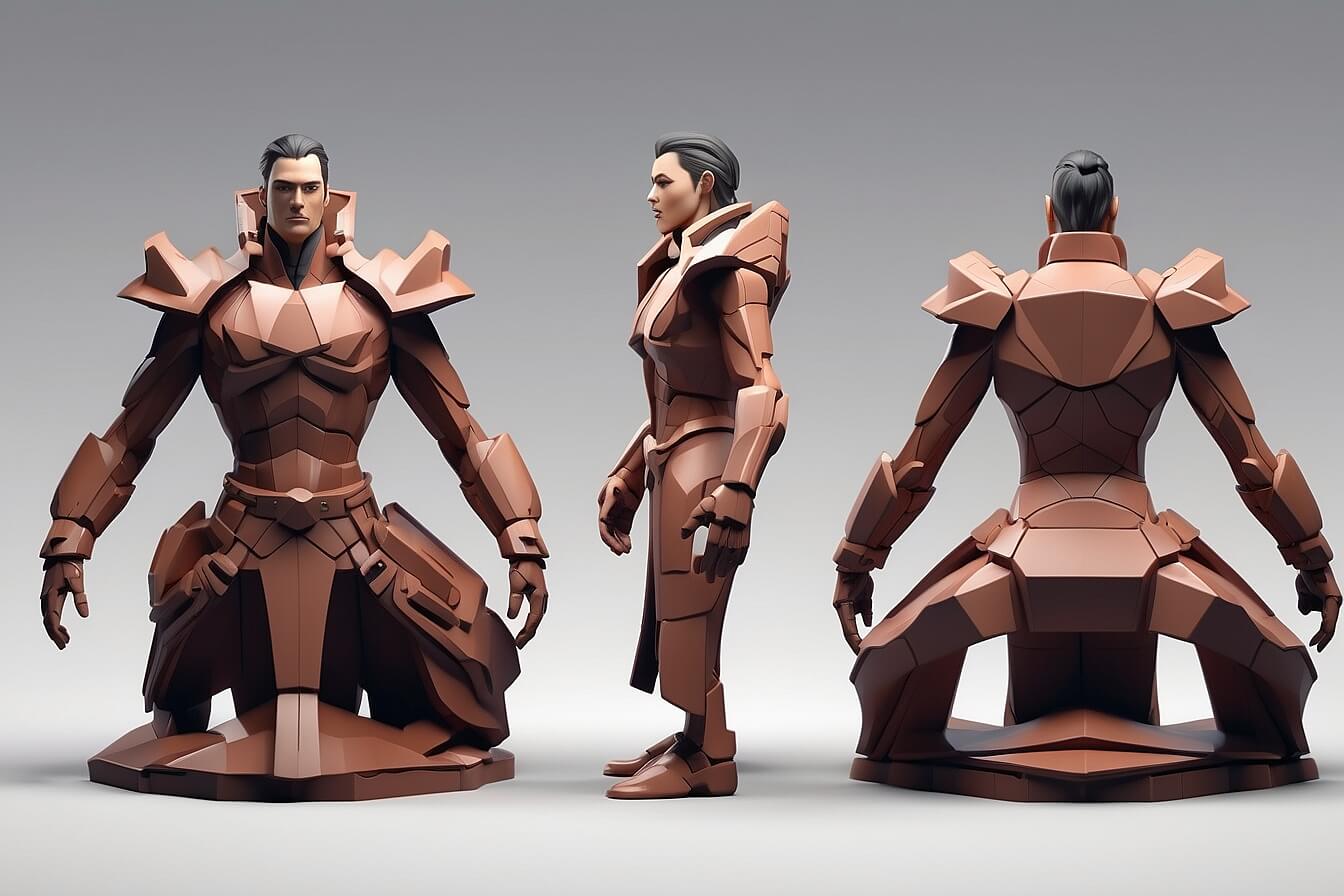 polygon 3D modeling characters