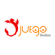 Juego Studios homepage showcasing game development services, portfolio, and creative design