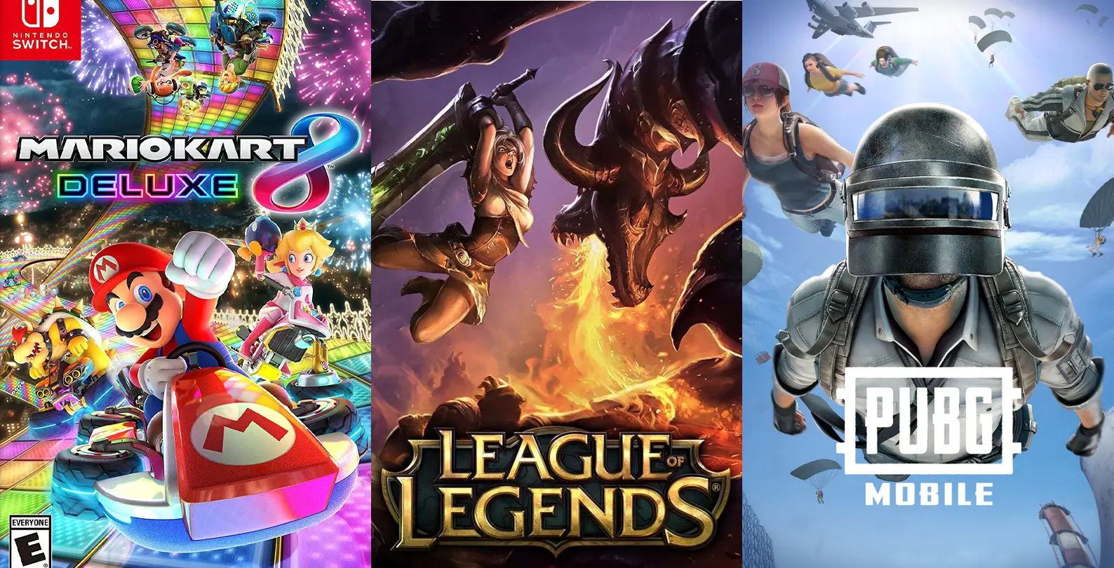 Mario Kart 8 Deluxe, League of Legends, and mobile games popular in Spain