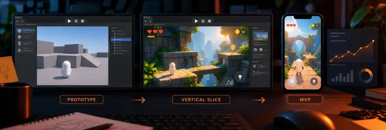 Vertical Slice vs Prototype vs MVP: What to Build Before You Pitch Publishers or Investors